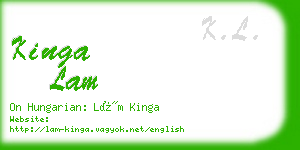 kinga lam business card